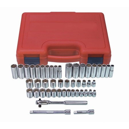 K-Tool International SAE/Metric Socket Set, 47 pcs. KTI-22547